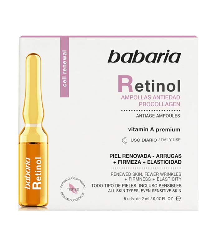 آمپول رتینول باباریا مدل ANTIEDAD PROCOLLAGEN بسته 5 عددی