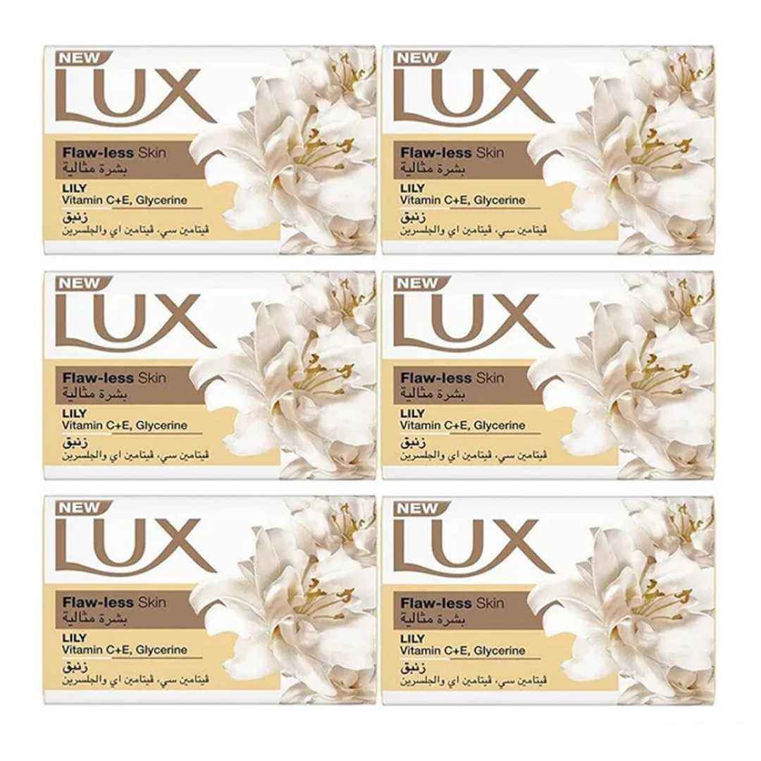 خرید صابون لوکس LUX رایحه زنبق بسته 6عددی حجم1020گرمی6*170