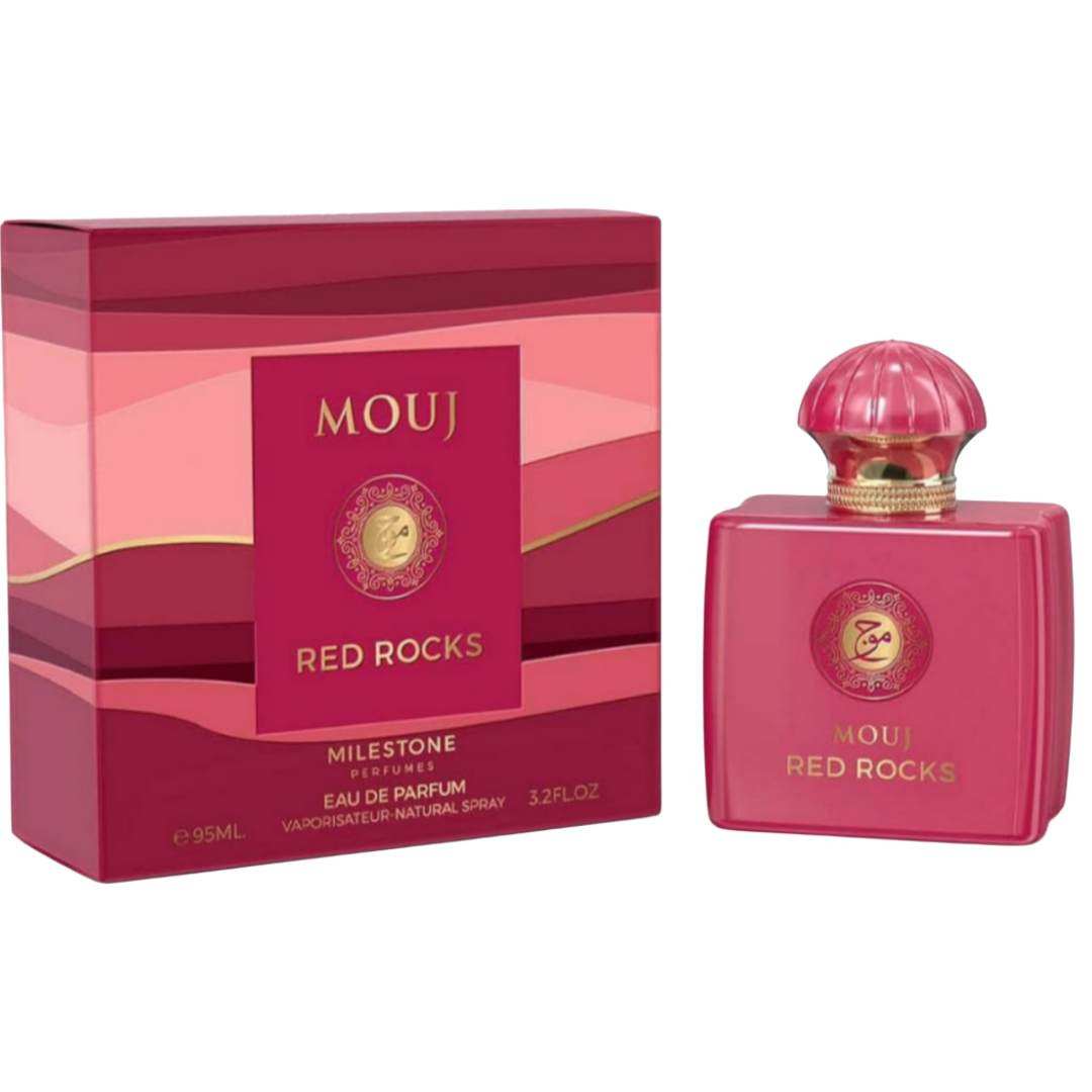 خرید ادکلن زنانه Mouj Red Rocks برند Milestone Perfumes با رایحه گلی و میوه‌ای حجم 95 میل