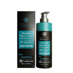 خرید شامپو ترمیم‌کننده کراتین کوئین مدل Style Tree Plenitude حاوی روغن آرگان مراکشی حجم 750 میل
